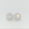 Halo Round Stud Earrings - Earrings - ONNNIII