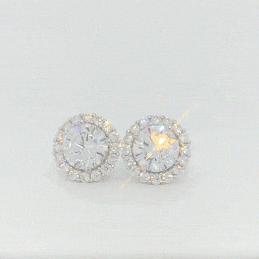 Halo Round Stud Earrings - Earrings - ONNNIII