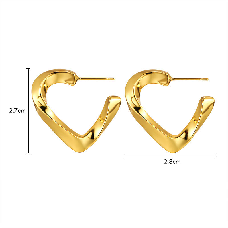 Twisted Triangle Hoop Earrings - Earrings - ONNNIII