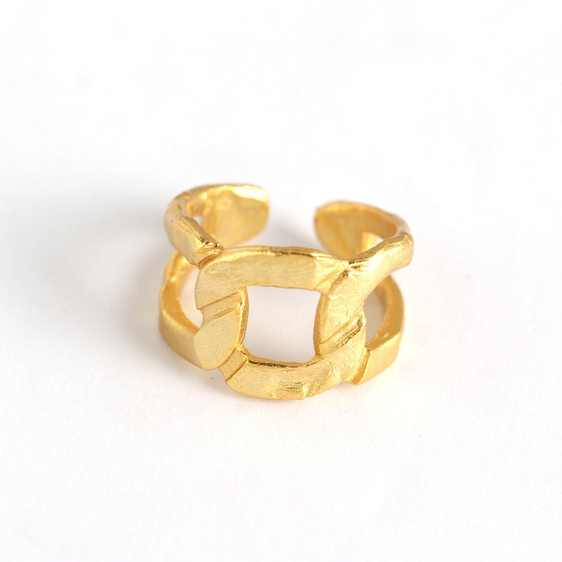 Erosion Textured Braid Open Ring - Ring - ONNNIII