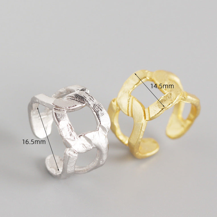 Erosion Textured Braid Open Ring - Ring - ONNNIII