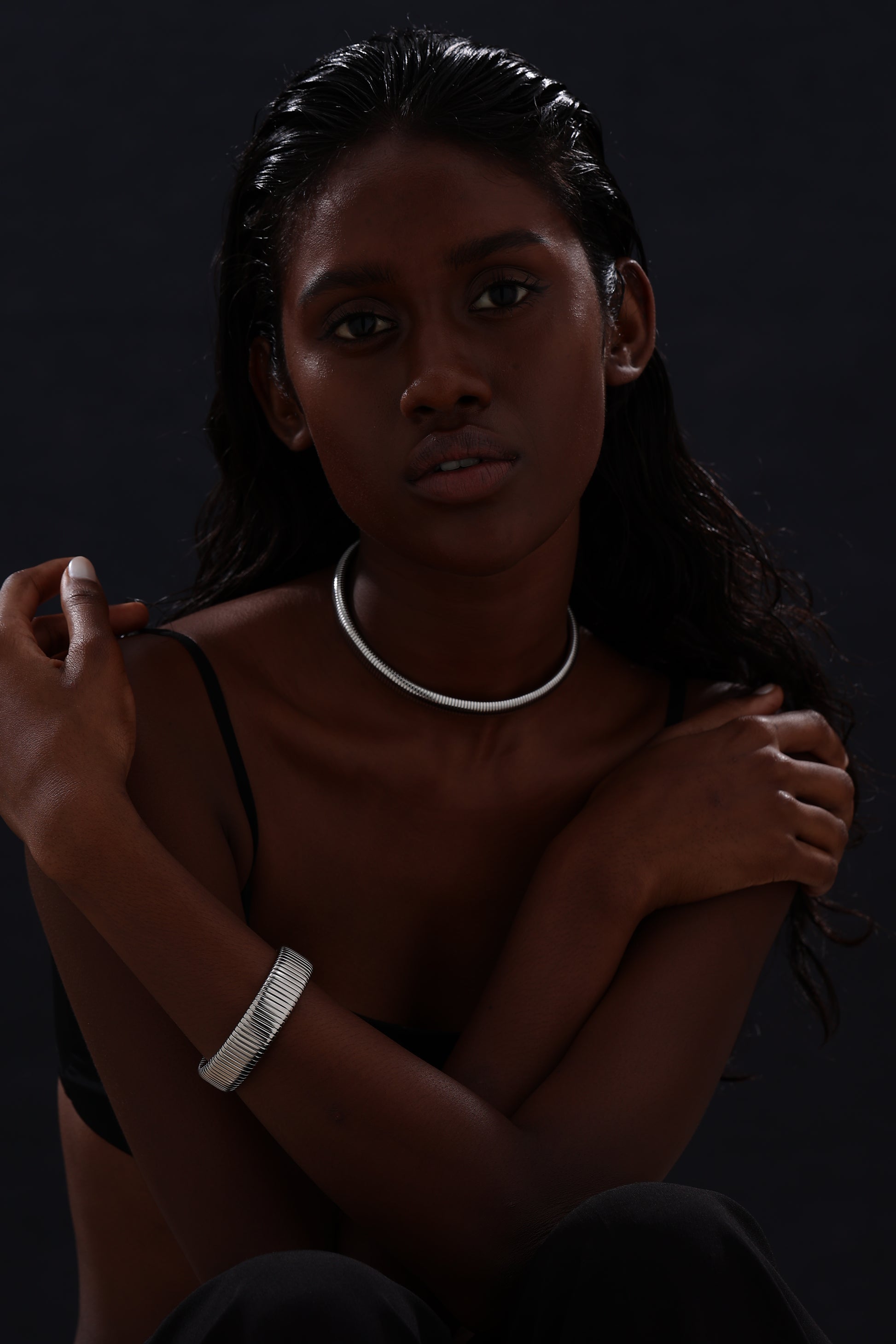 Snake Chain Choker Necklace - Unisex - Silver - Necklace - ONNNIII