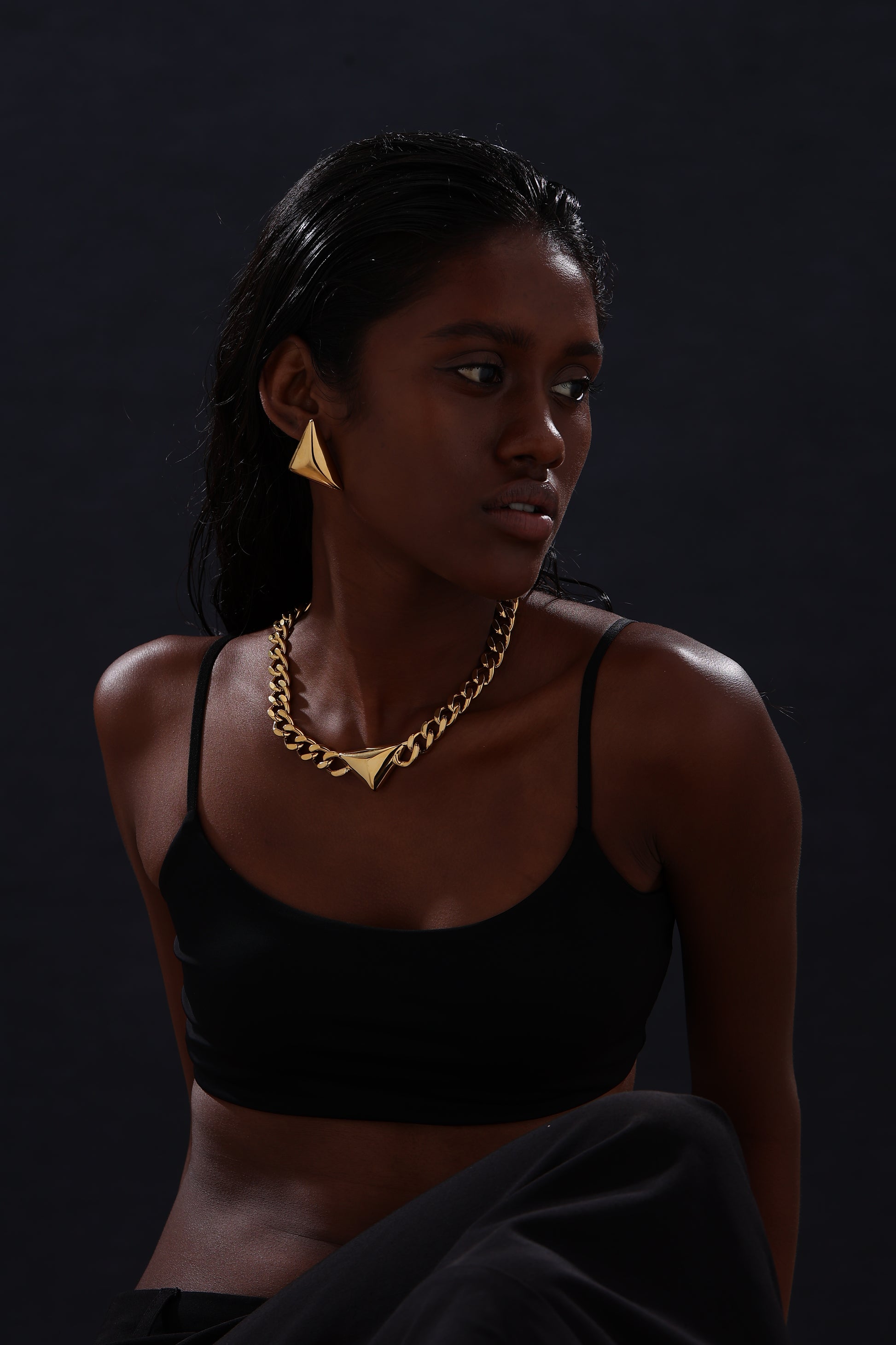 Triangle Stud Earrings - Earrings - ONNNIII