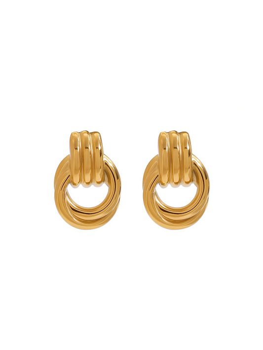Knot Stud Earrings | Gold
