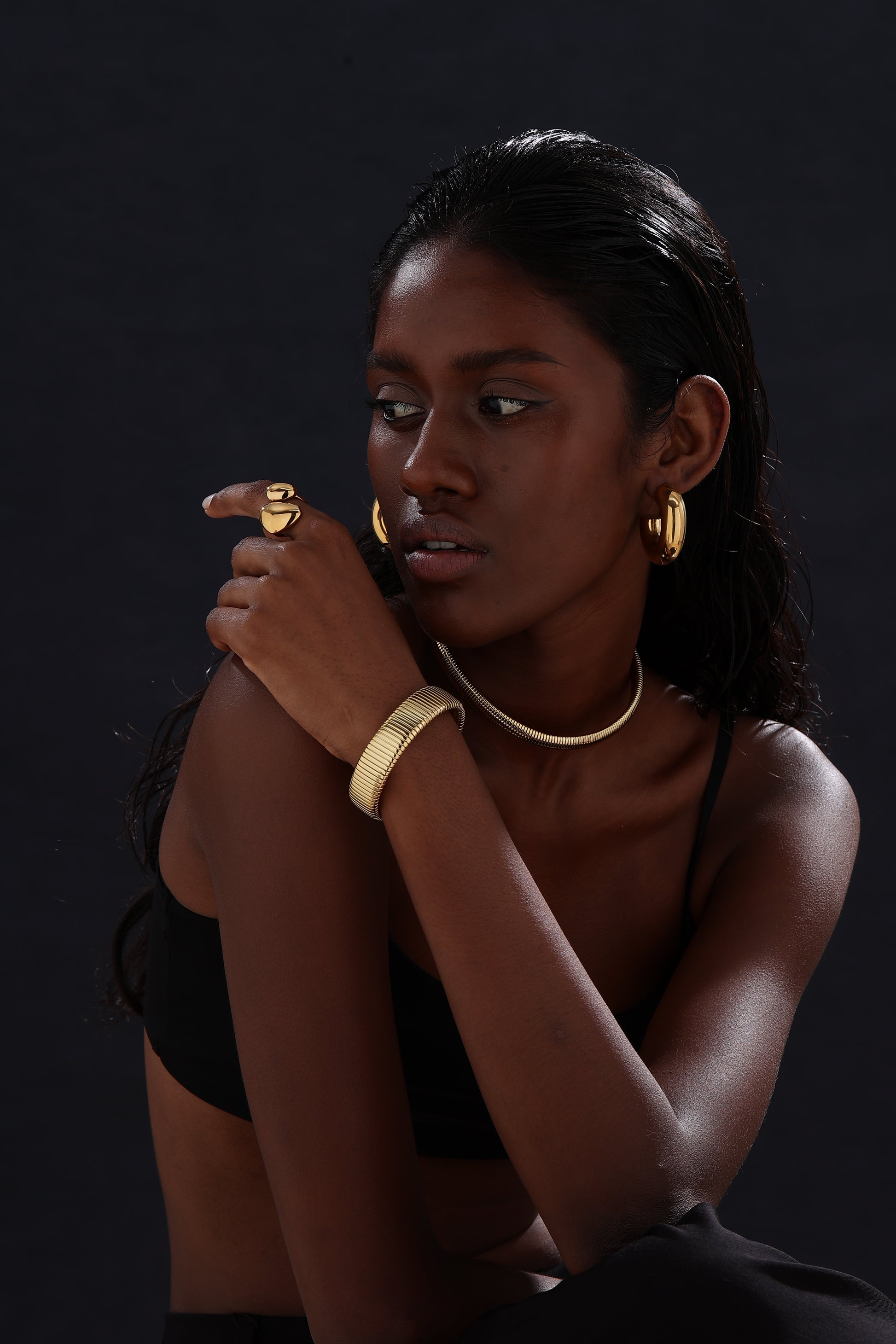 Snake Chain Choker Necklace - Unisex - Gold - Necklace - ONNNIII