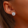 Halo Round Stud Earrings - Earrings - ONNNIII