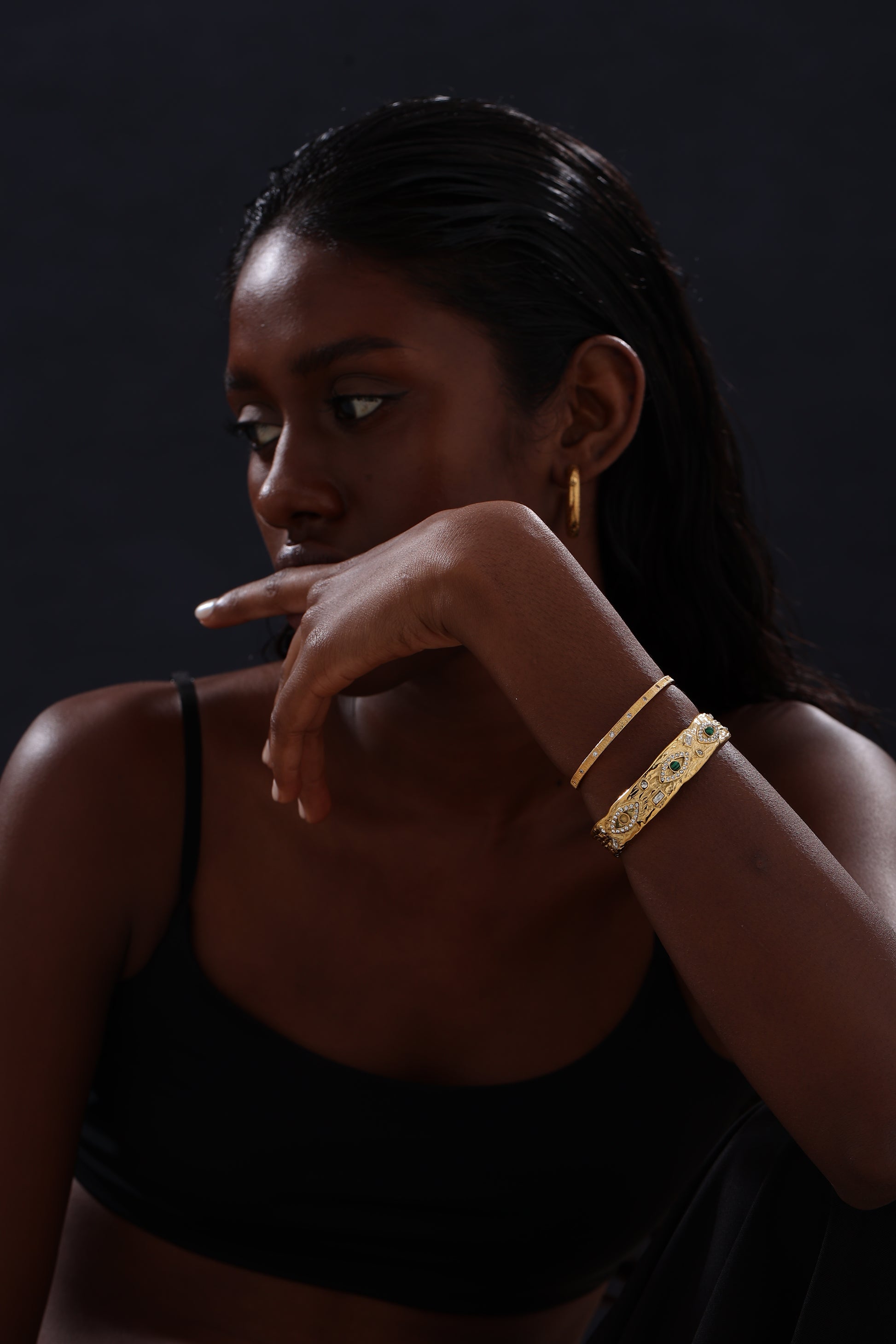 Erosion Textured Chunky Hoops - Earrings - ONNNIII