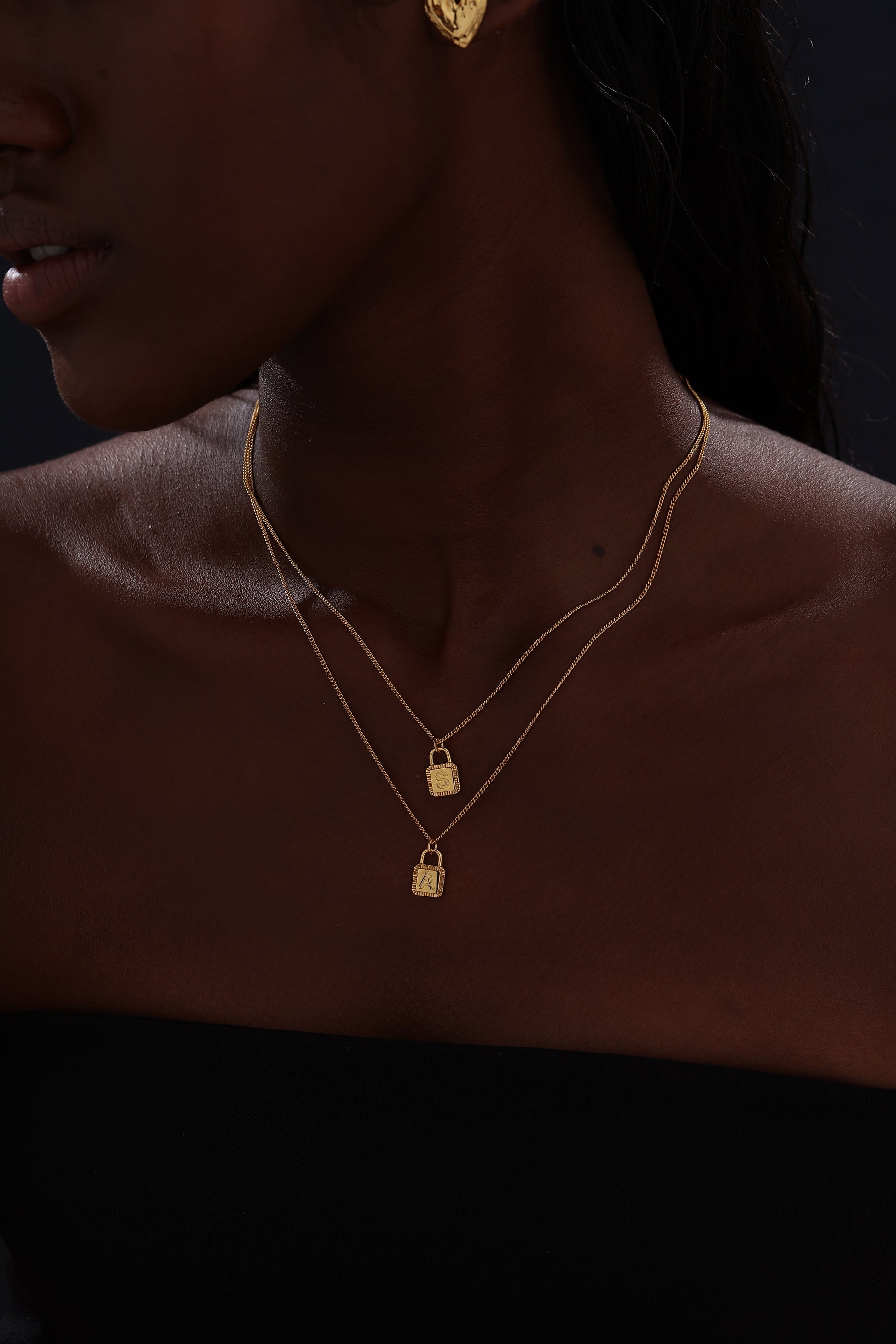 Letter Lock Pendant Necklace - Necklace - ONNNIII