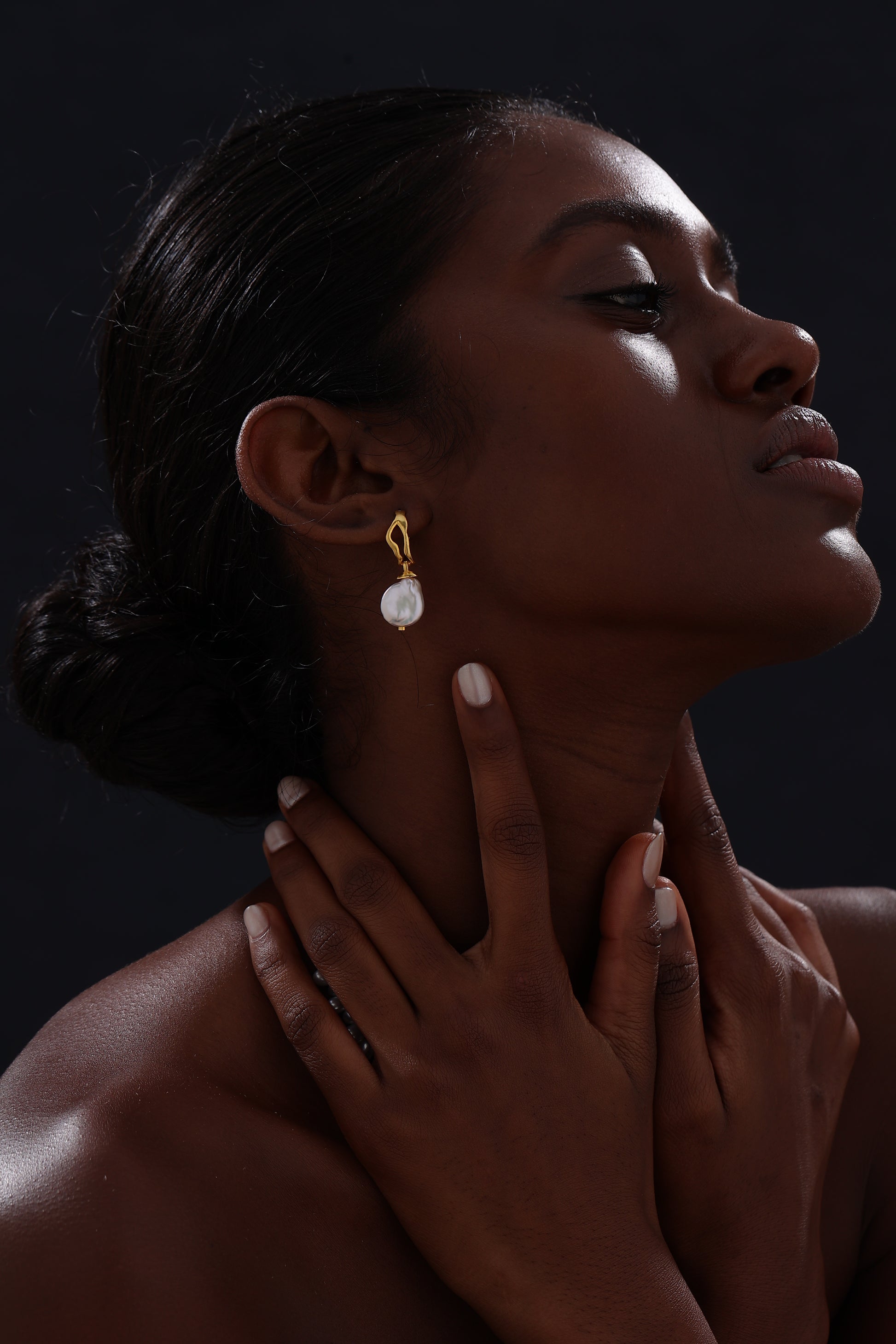 Keshi Pearl Drop Earrings - 22K Gold Vermeil - Earrings - ONNNIII