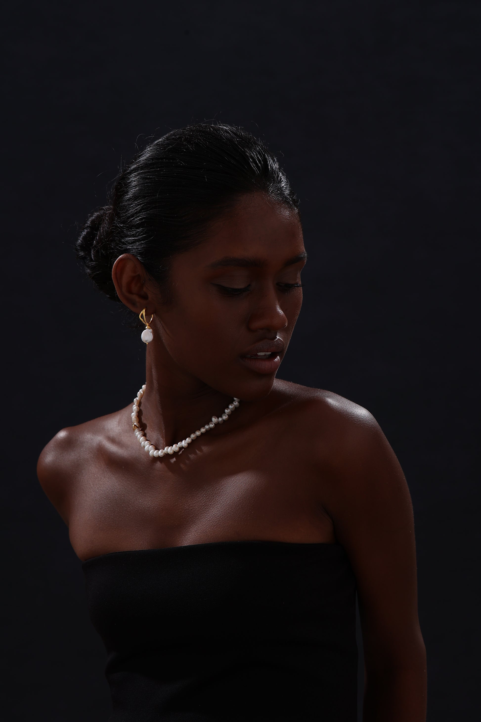 Keshi Pearl Drop Earrings - 22K Gold Vermeil - Earrings - ONNNIII