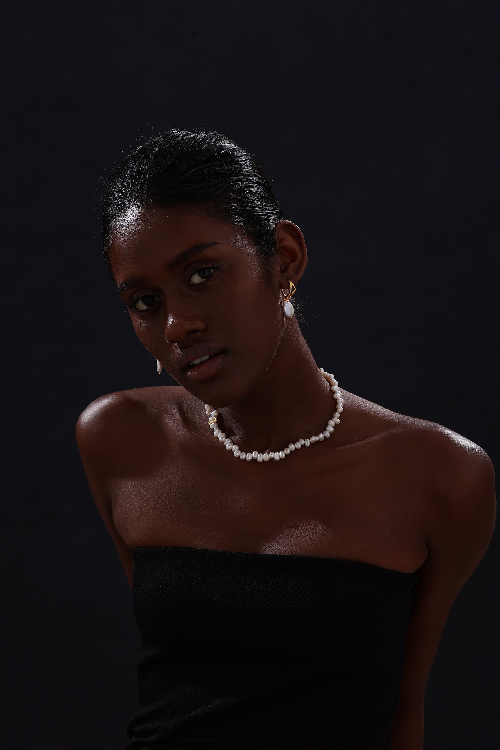 Keshi Pearl Drop Earrings - 22K Gold Vermeil - Earrings - ONNNIII