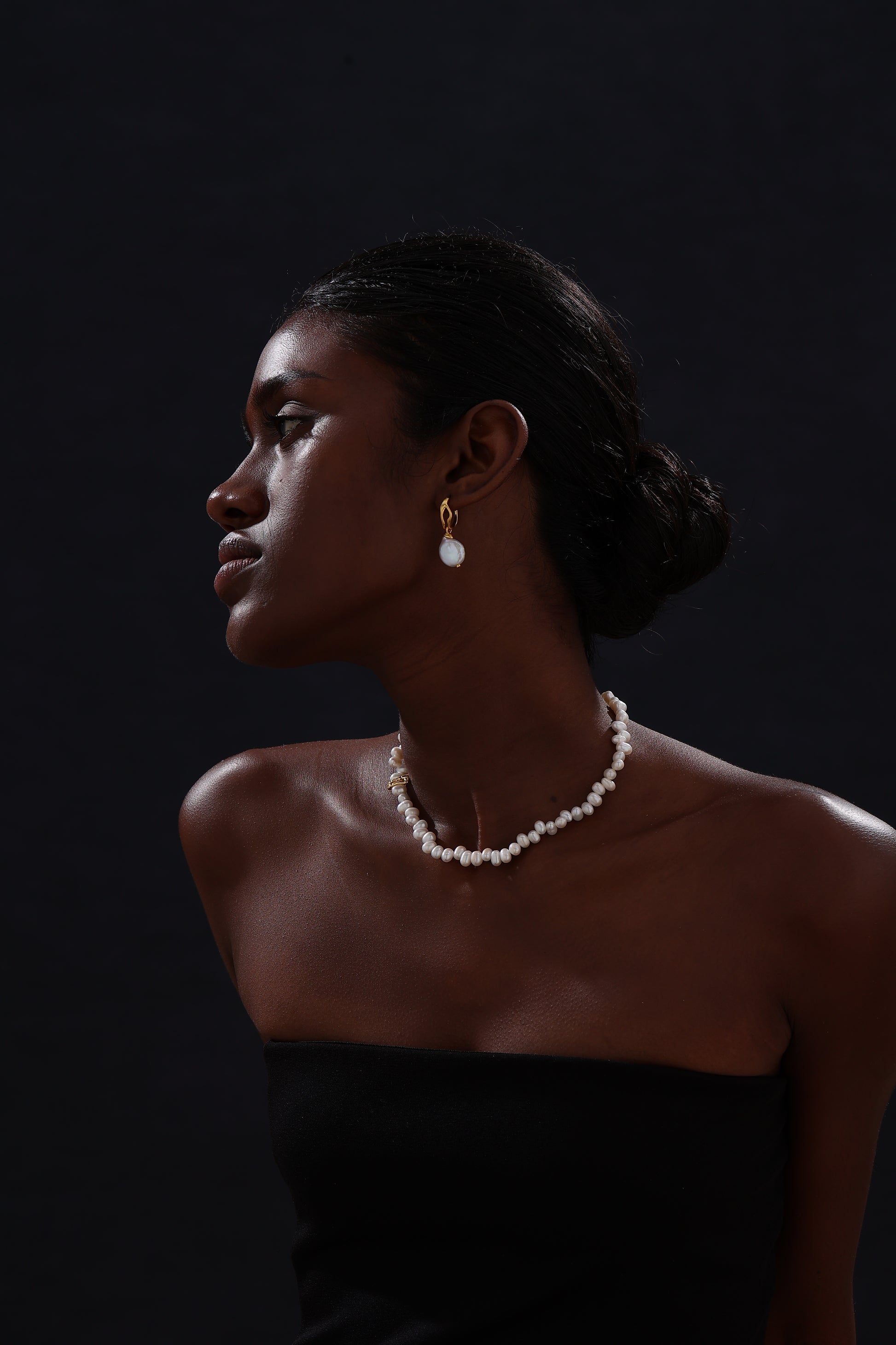 Keshi Pearl Drop Earrings - 22K Gold Vermeil - Earrings - ONNNIII
