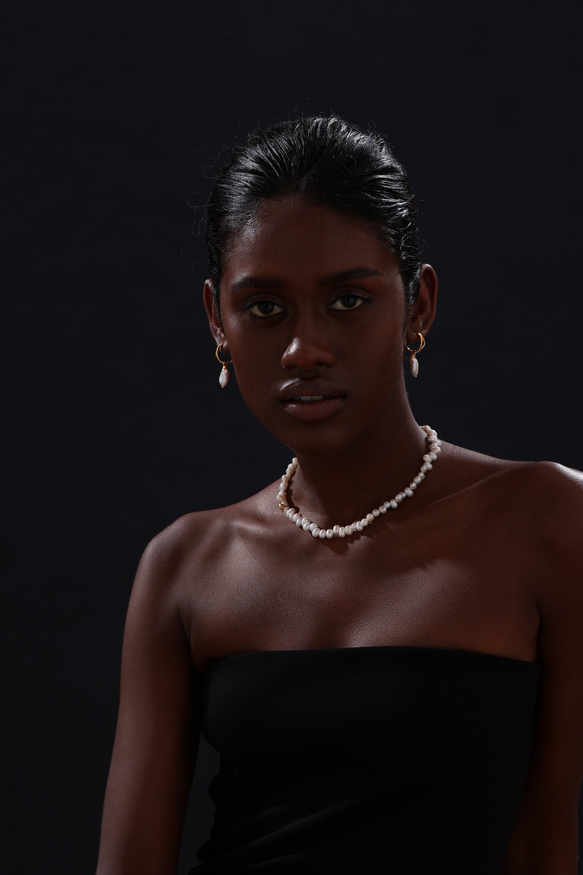 Keshi Pearl Drop Earrings - 22K Gold Vermeil - Earrings - ONNNIII