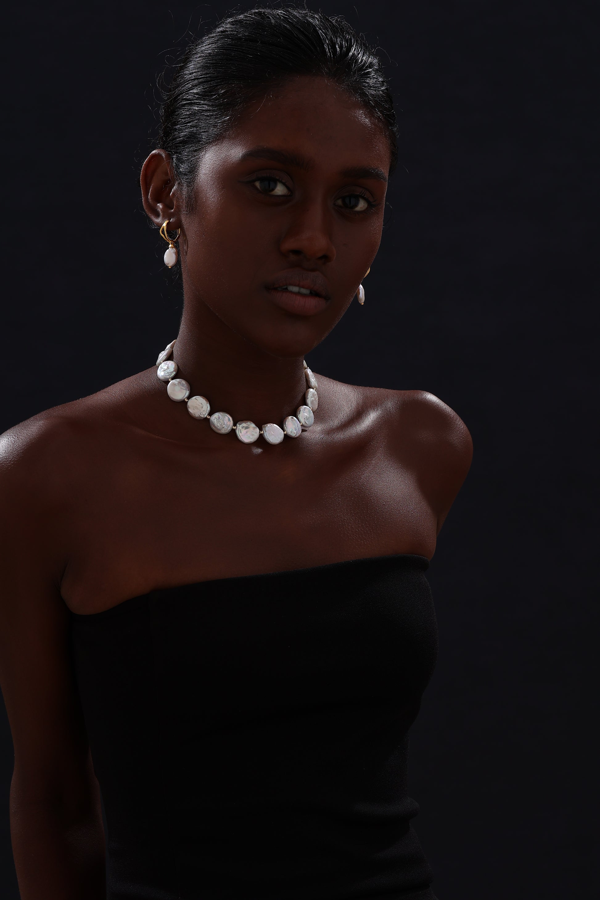 Keshi Pearl Drop Earrings - 22K Gold Vermeil - Earrings - ONNNIII