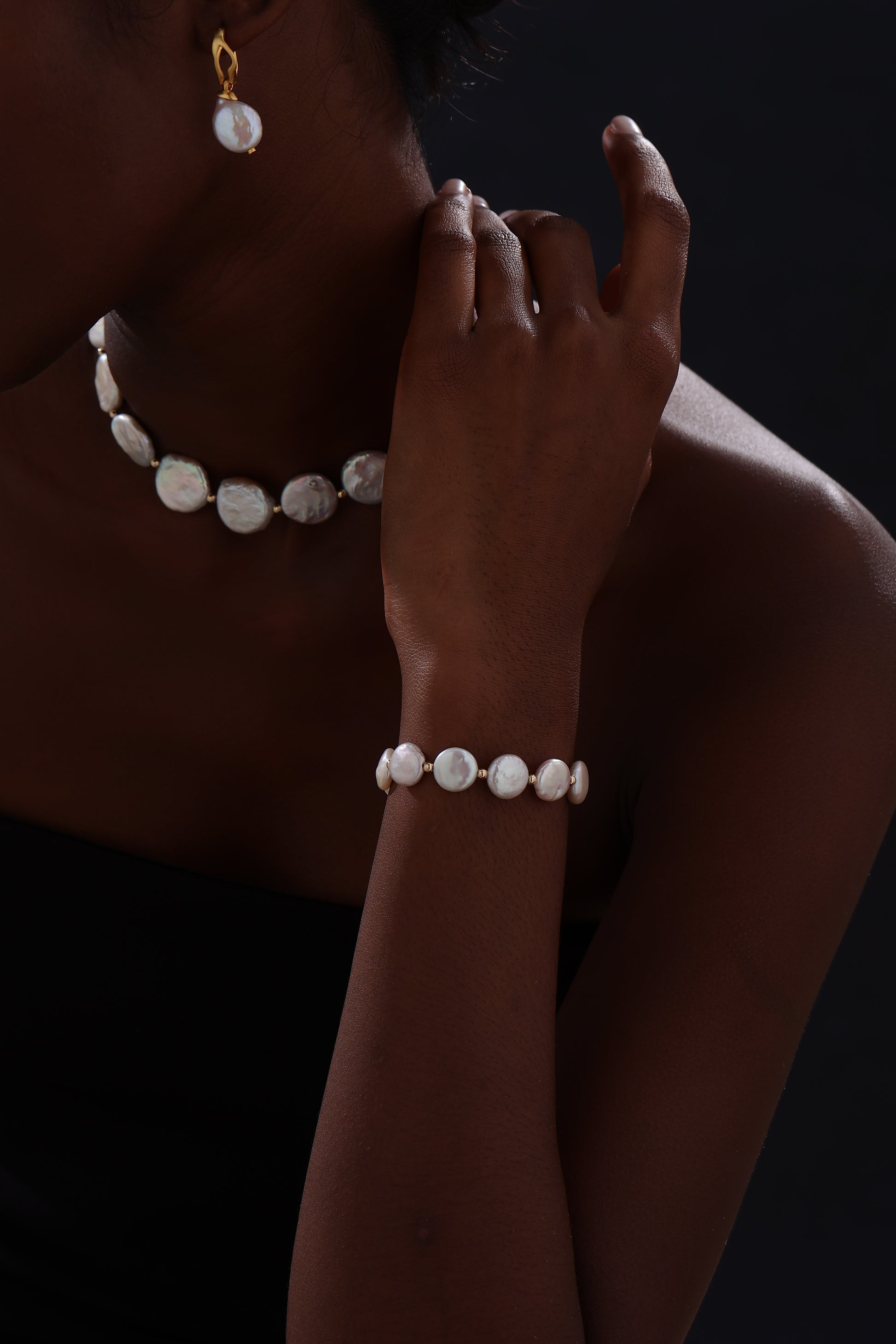 Keshi Pearl Drop Earrings - 22K Gold Vermeil - Earrings - ONNNIII