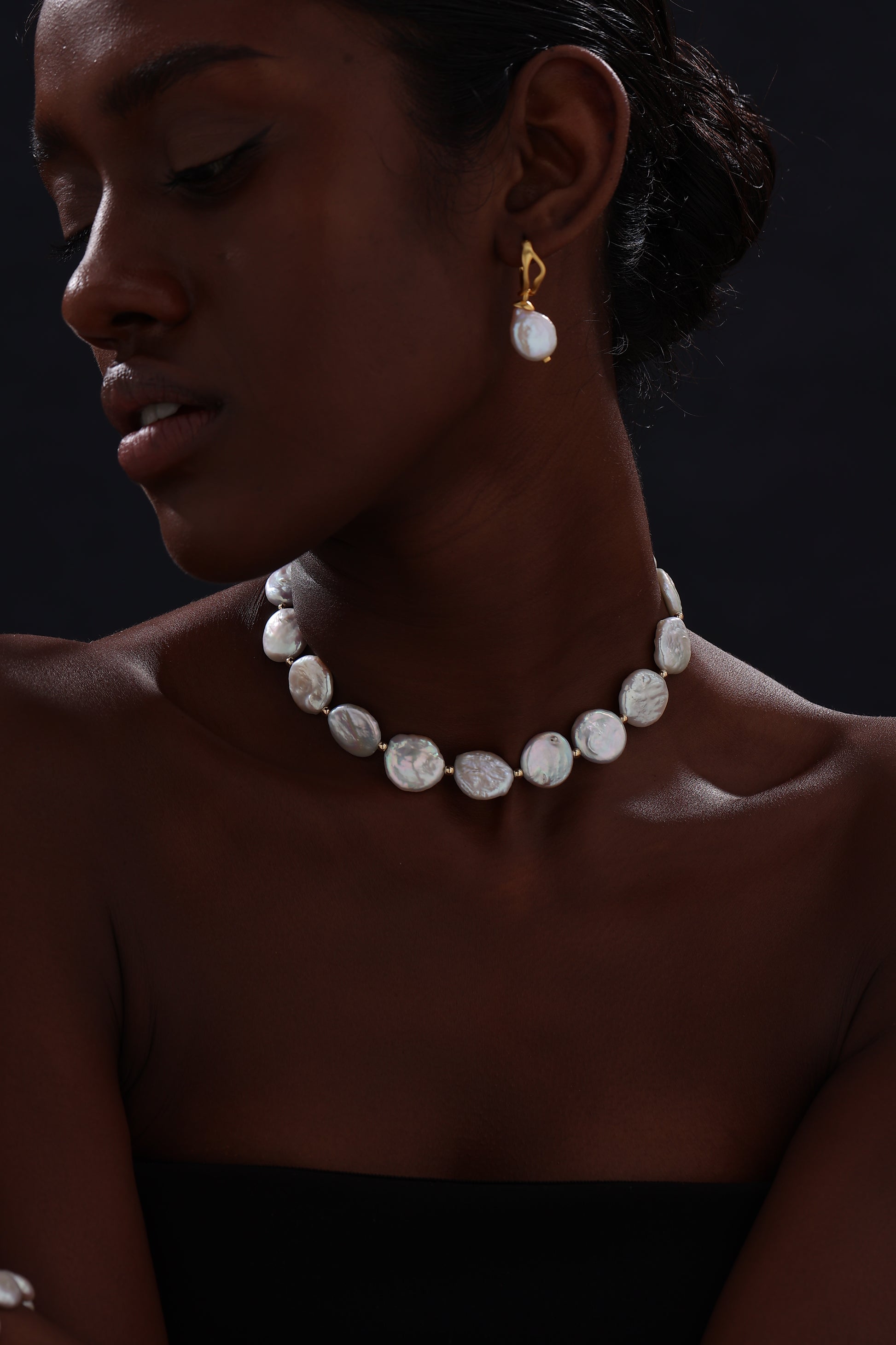 Keshi Pearl Drop Earrings - 22K Gold Vermeil - Earrings - ONNNIII