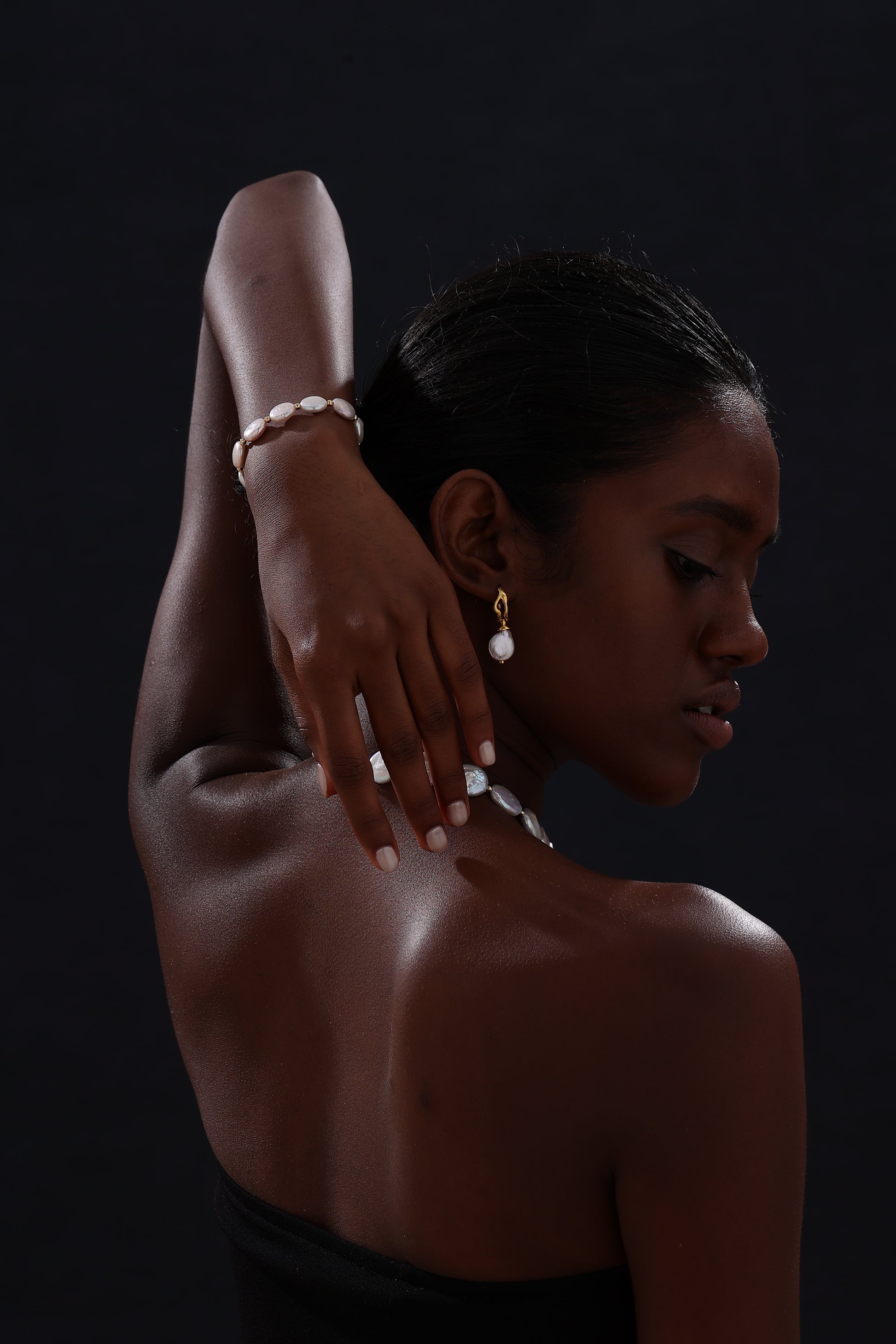 Keshi Pearl Drop Earrings - 22K Gold Vermeil - Earrings - ONNNIII