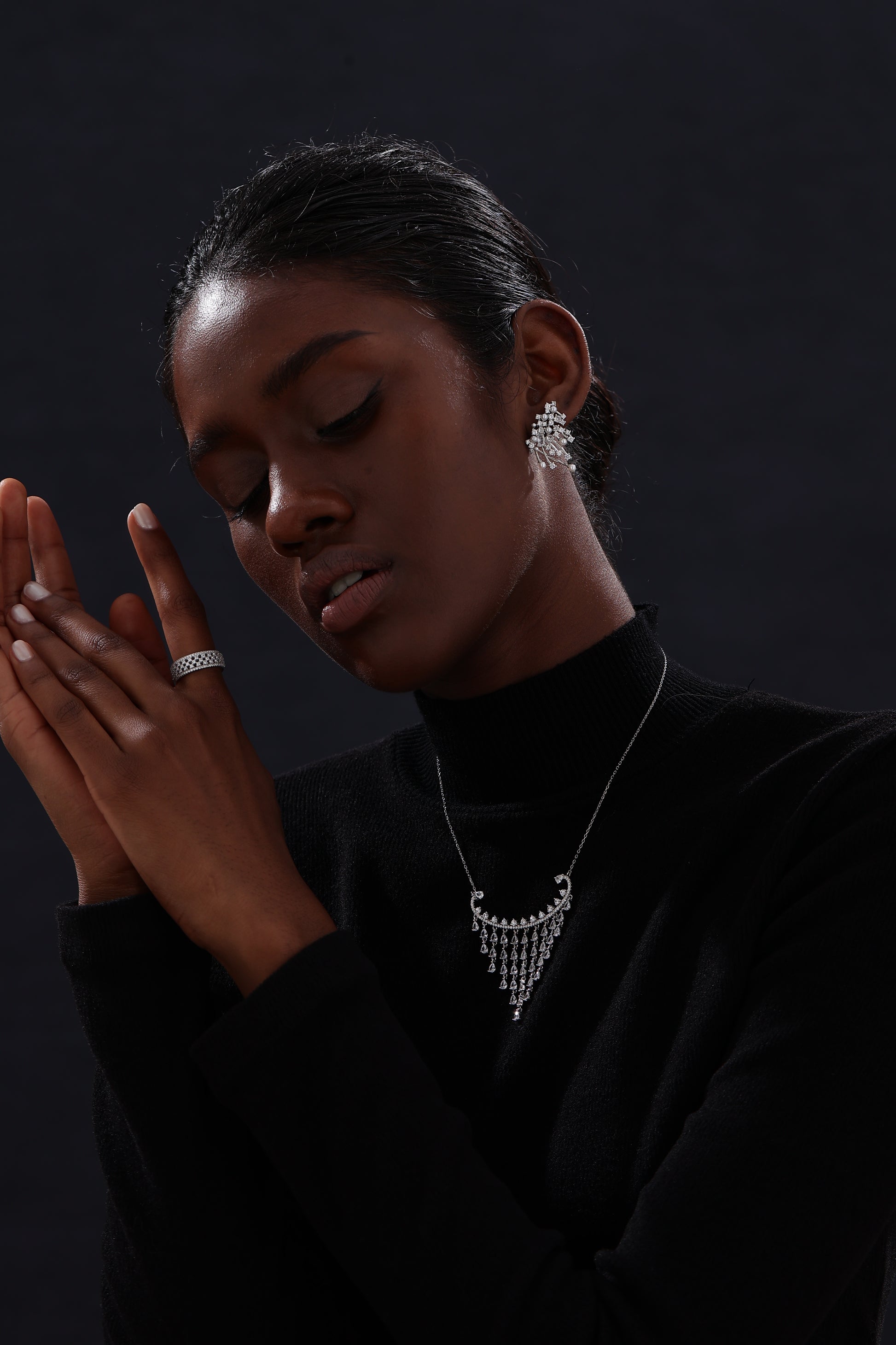 5-Row Pavé Ring - Silver - Ring - ONNNIII