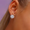 Halo Round Stud Earrings - Earrings - ONNNIII
