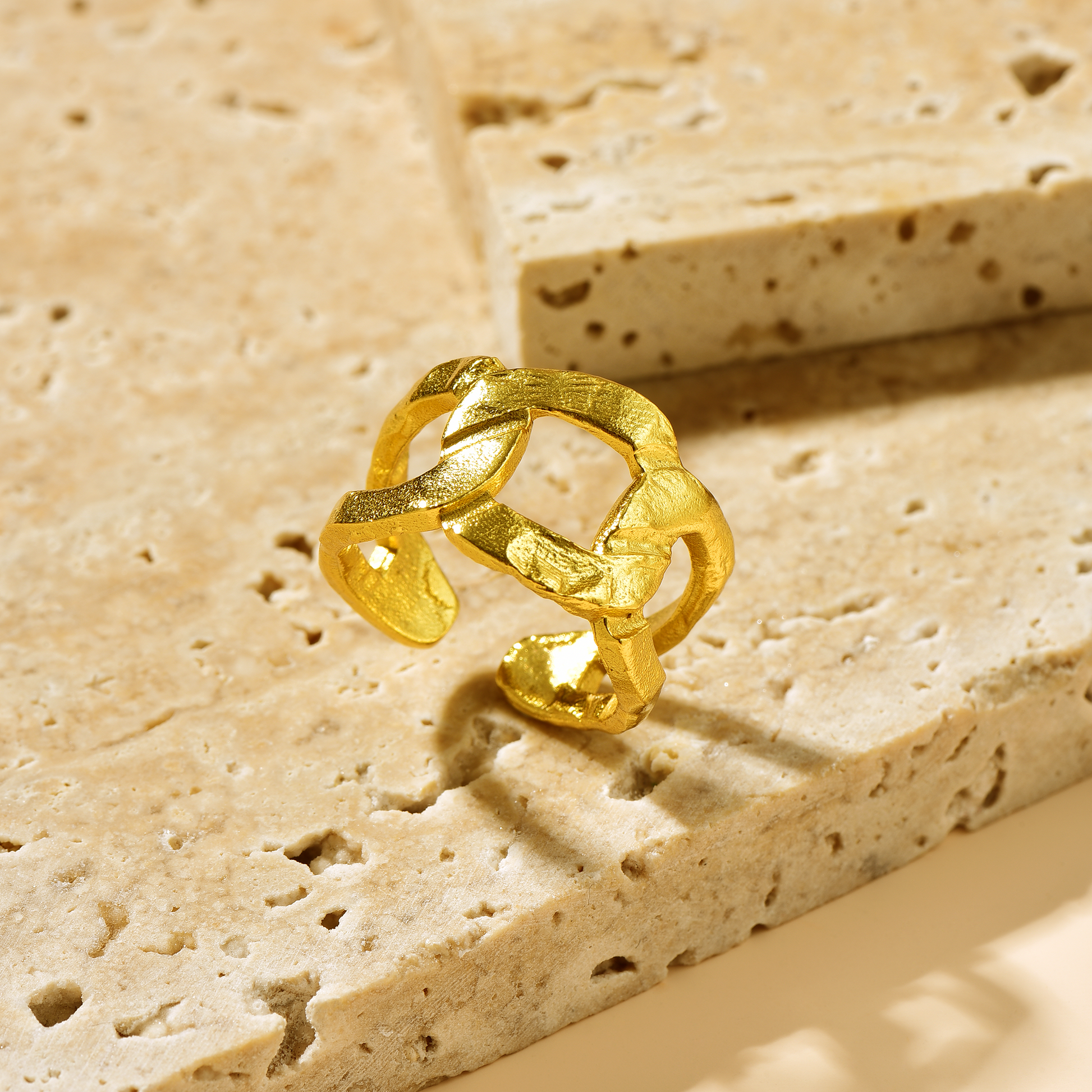 Erosion Textured Braid Open Ring - Ring - ONNNIII