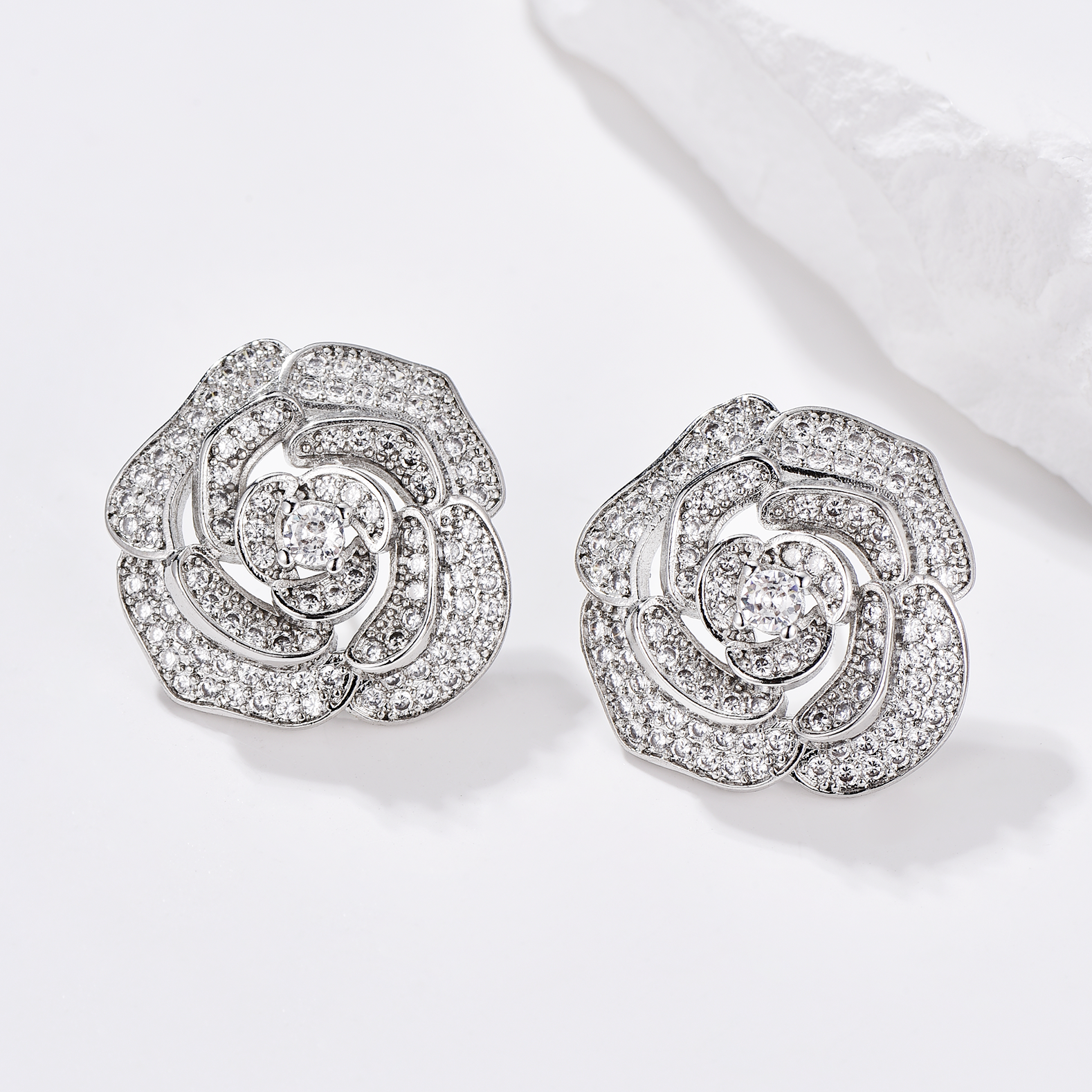 Rose Stud Earrings - Earrings - ONNNIII