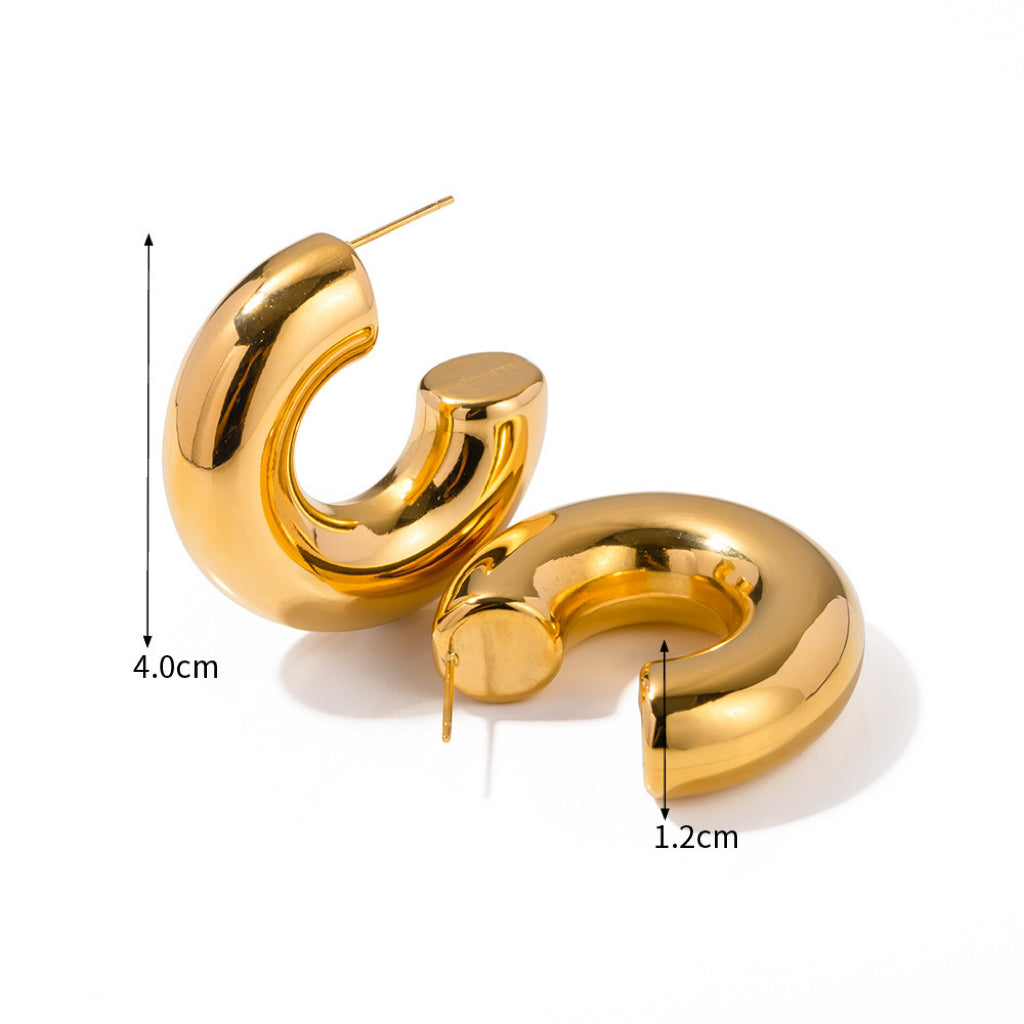 Chunky C Hoops Earrings - Unisex - Earrings - ONNNIII
