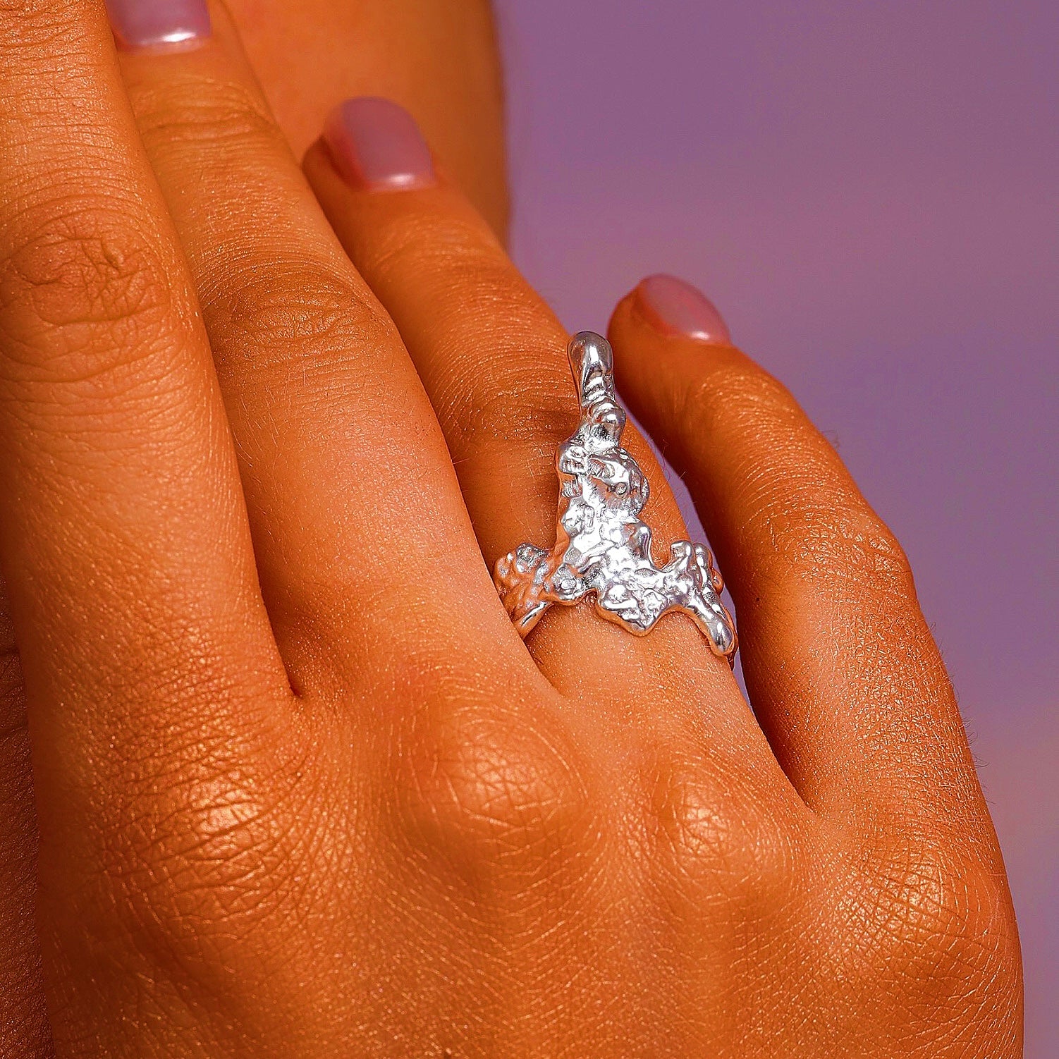 Erosion Textured Open Ring - Ring - ONNNIII