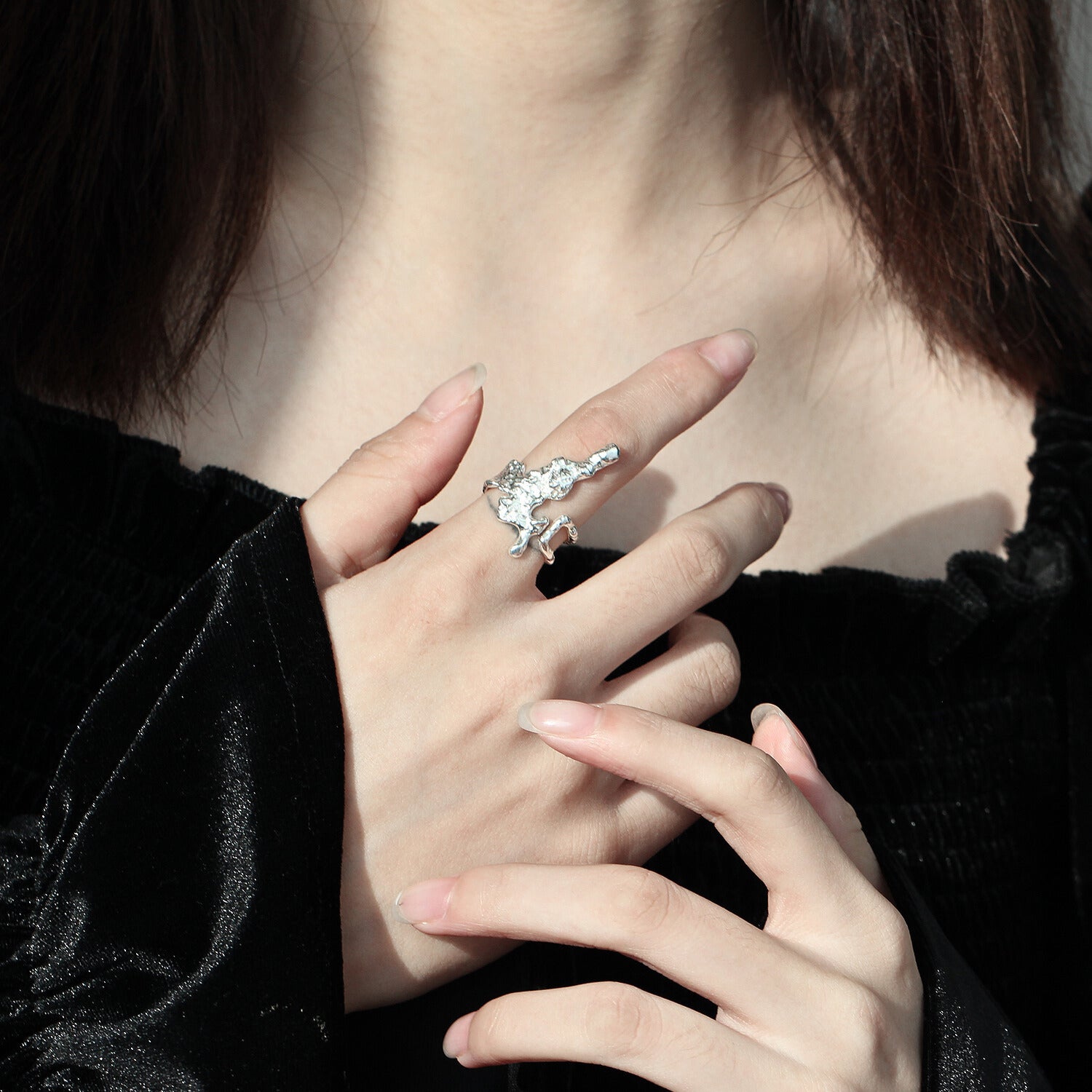 Erosion Textured Open Ring - Ring - ONNNIII