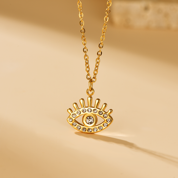 Evil Eye Pendant Necklace - 18K Gold Plated - Hypoallergenic - Necklace - ONNNIII