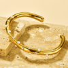 Cuff Bangle Inlaid with Pearls & CZ - Bracelet - ONNNIII