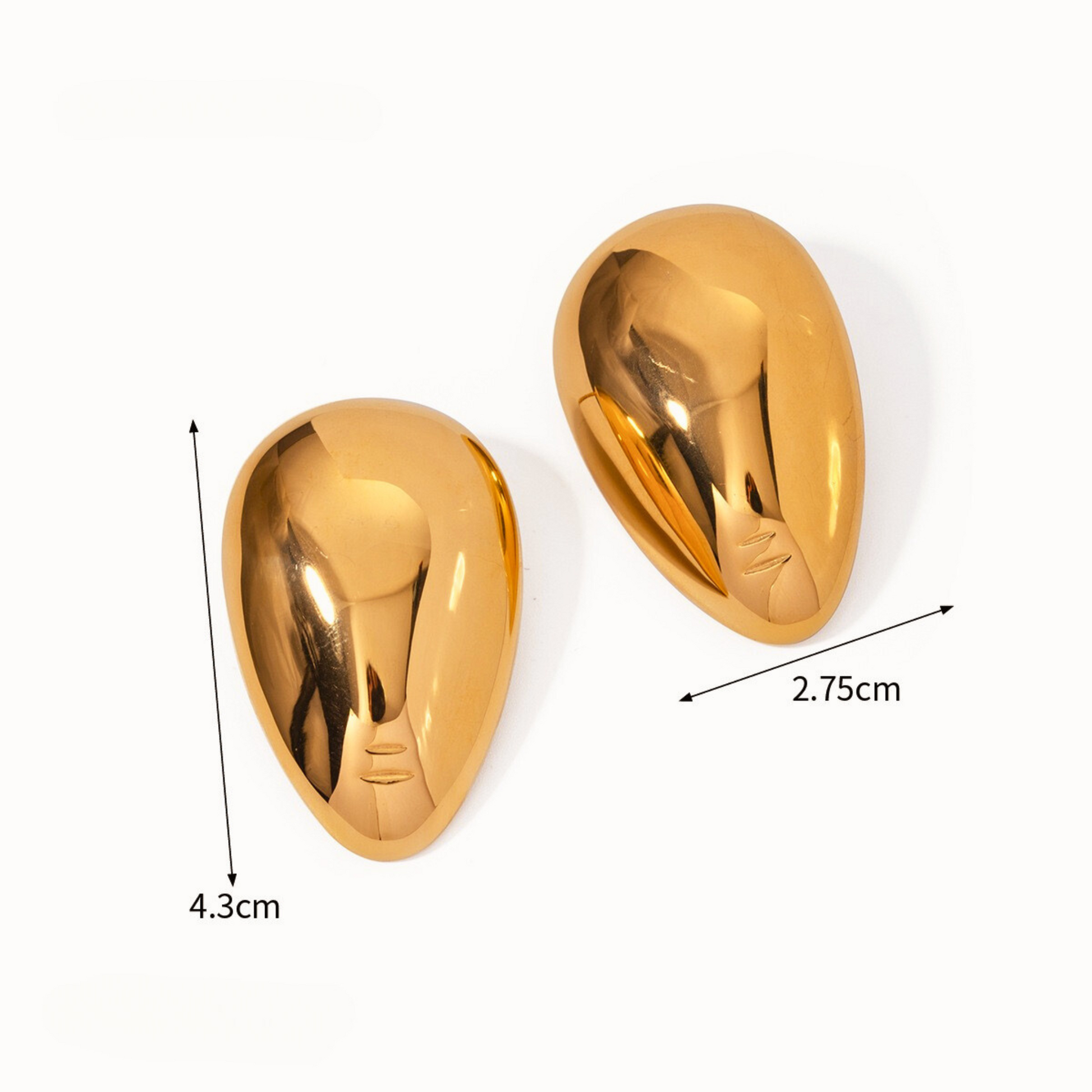 Chunky Teardrop Stud Earrings - Earrings - ONNNIII