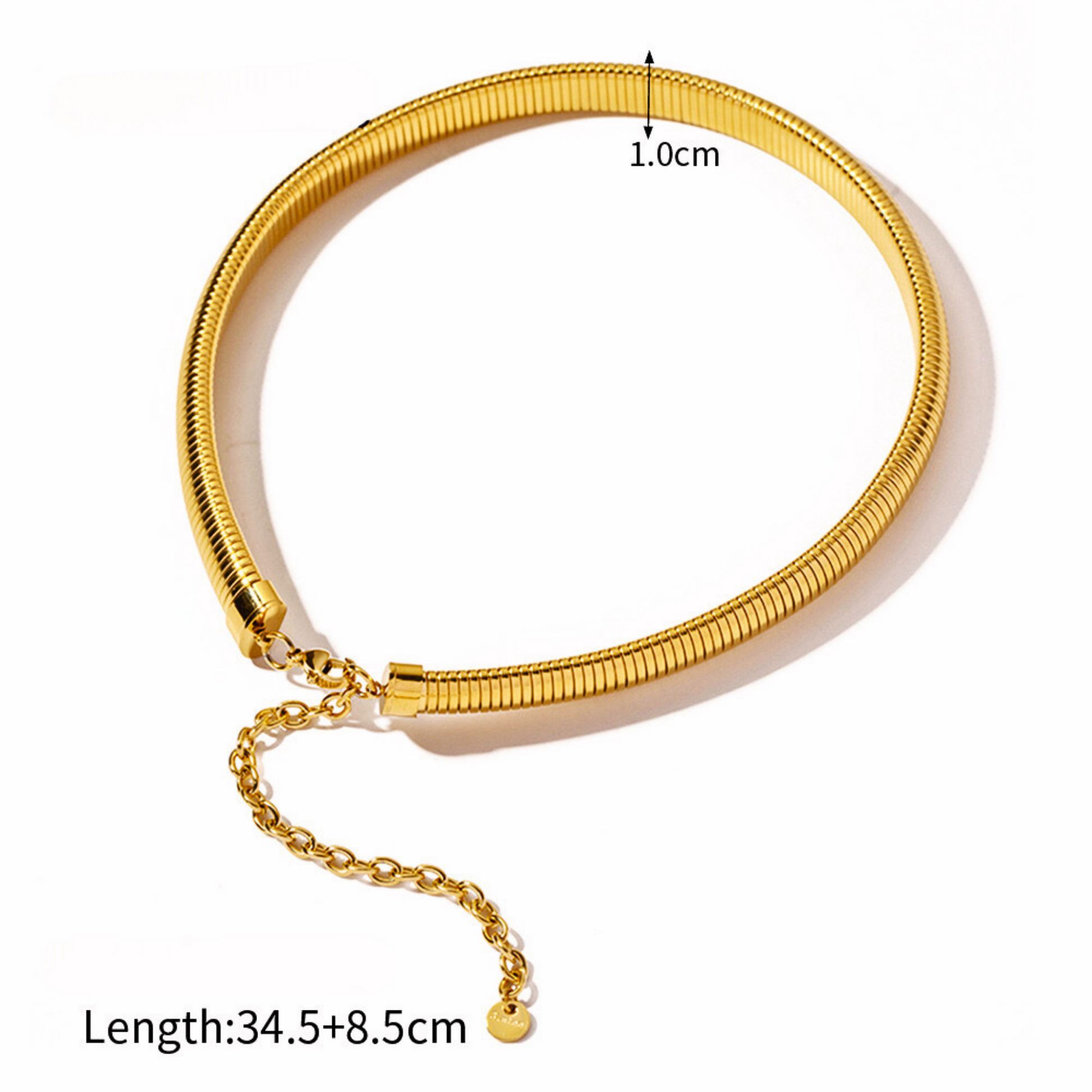 Snake Chain Choker Necklace - Unisex - Gold - Necklace - ONNNIII