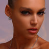 Square Erosion Hoop Earrings - Silver - Earrings - ONNNIII