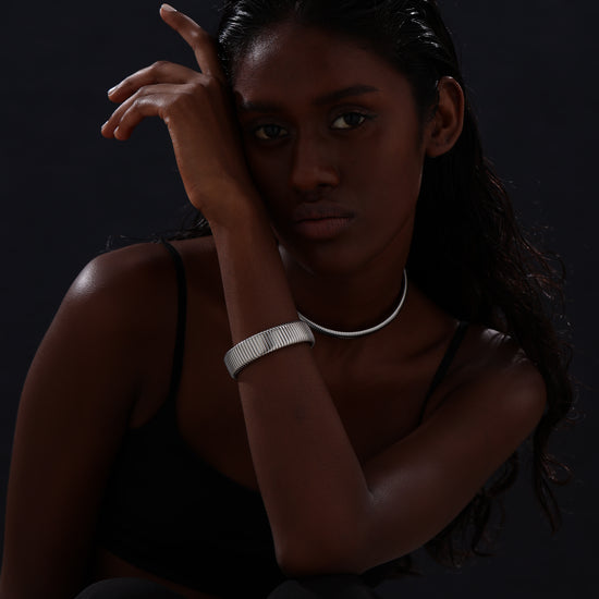 Snake Chain Choker Necklace - Unisex - Silver - Necklace - ONNNIII