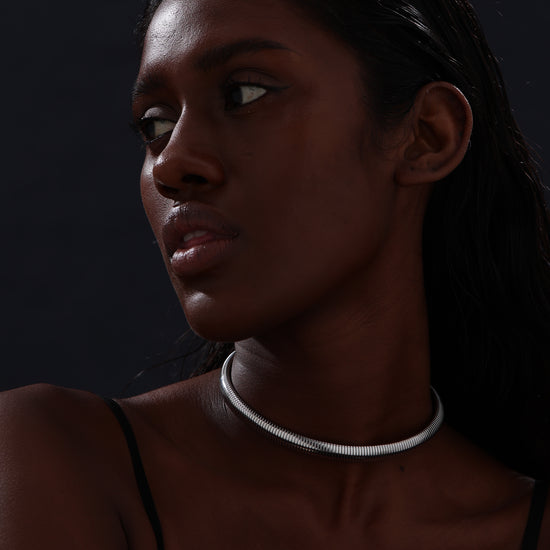 Snake Chain Choker Necklace - Unisex - Silver - Necklace - ONNNIII