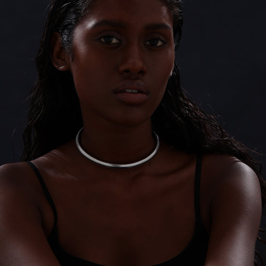 Snake Chain Choker Necklace - Unisex - Silver - Necklace - ONNNIII