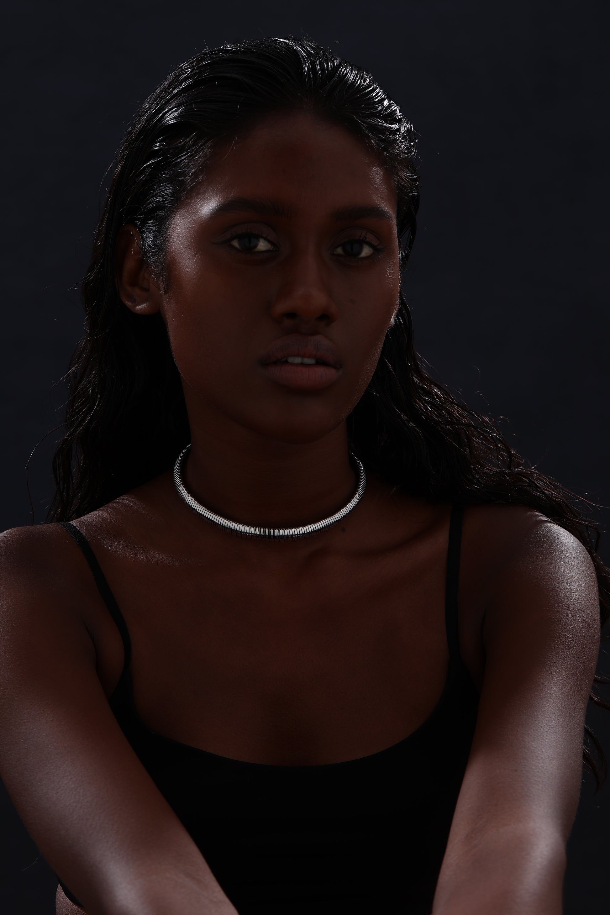 Snake Chain Choker Necklace - Unisex - Silver - Necklace - ONNNIII