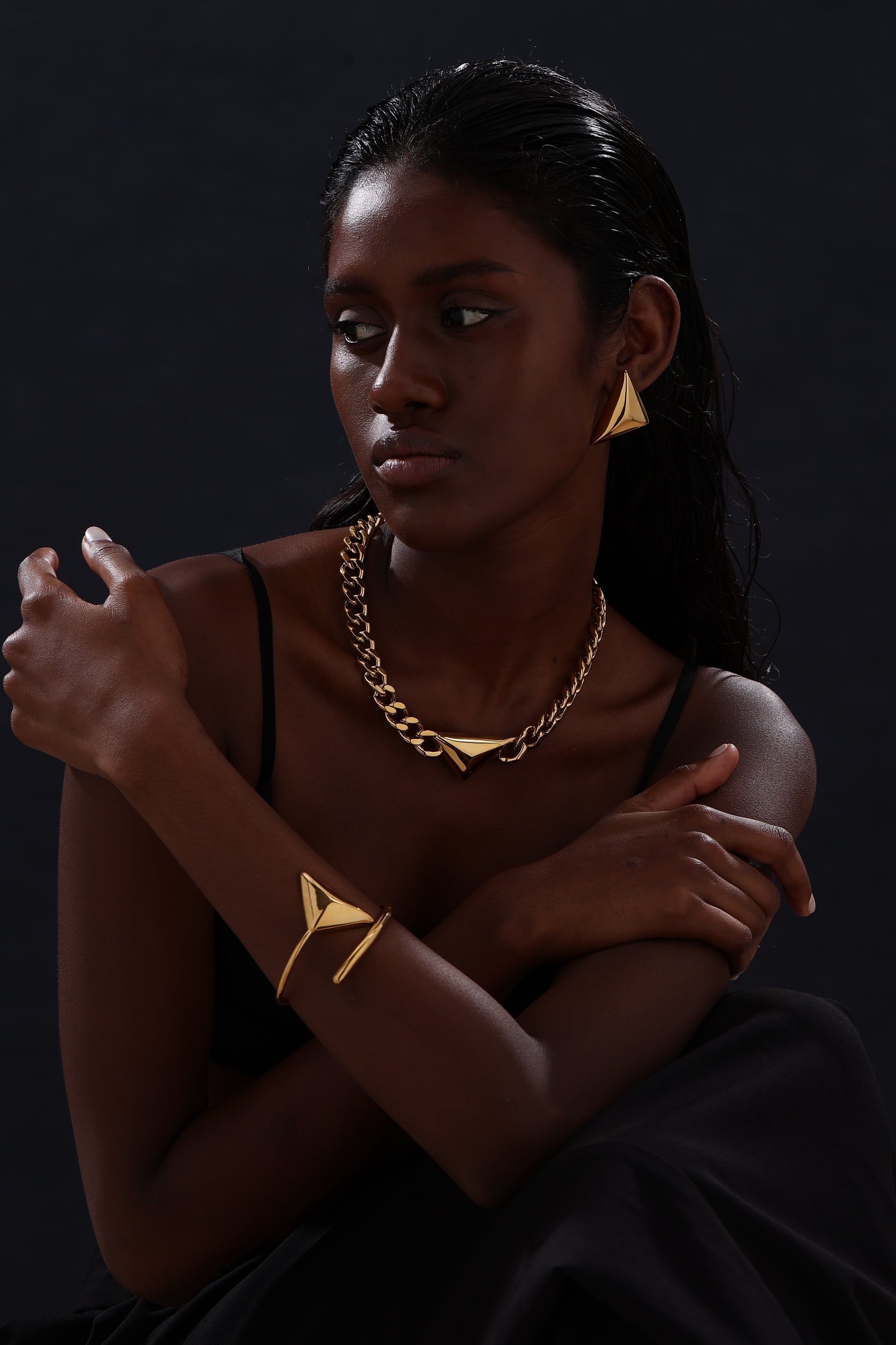 Triangle Cuff Bangle - Unisex - Bracelet - ONNNIII