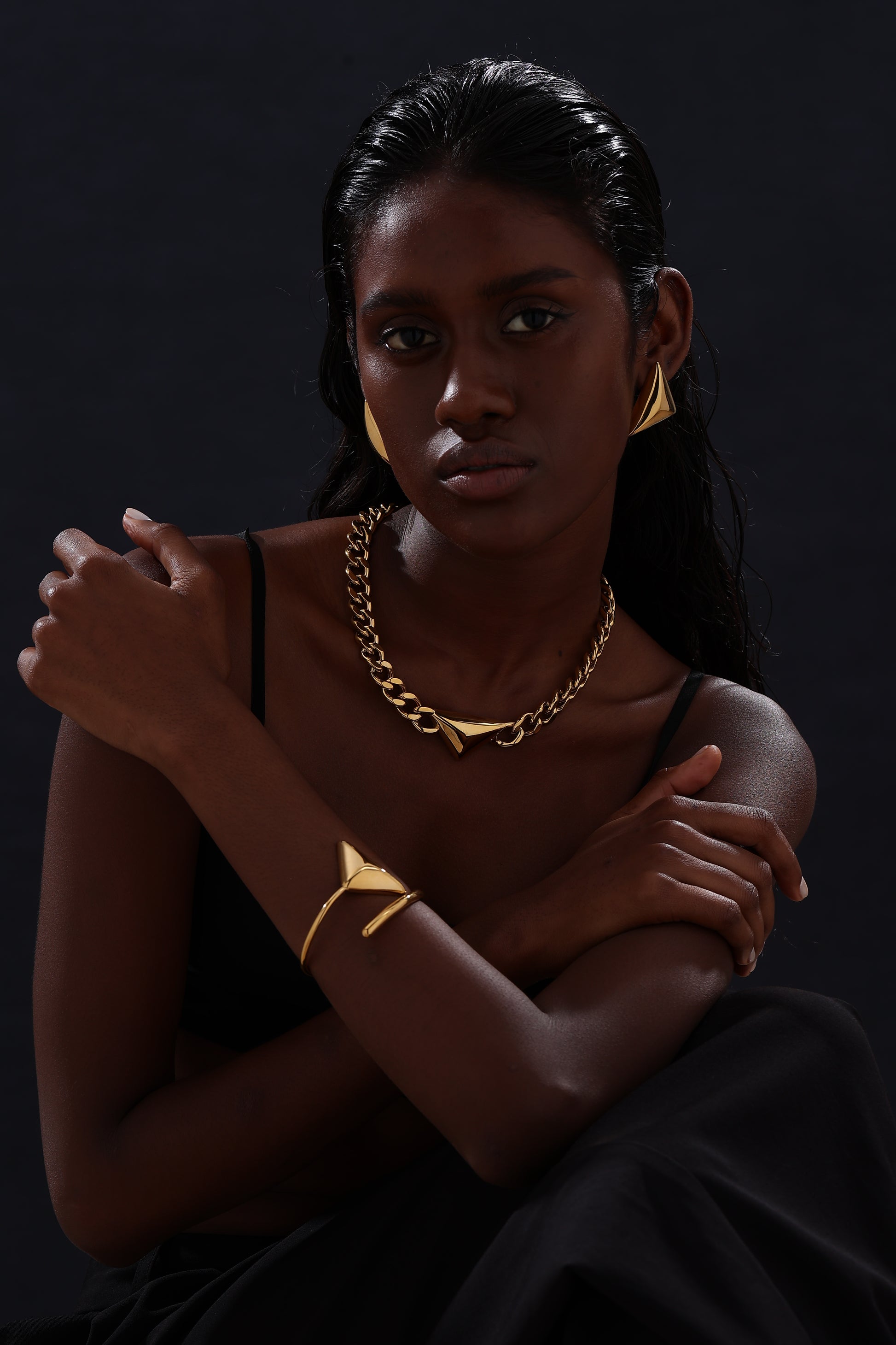 Triangle Cuff Bangle - Unisex - Bracelet - ONNNIII