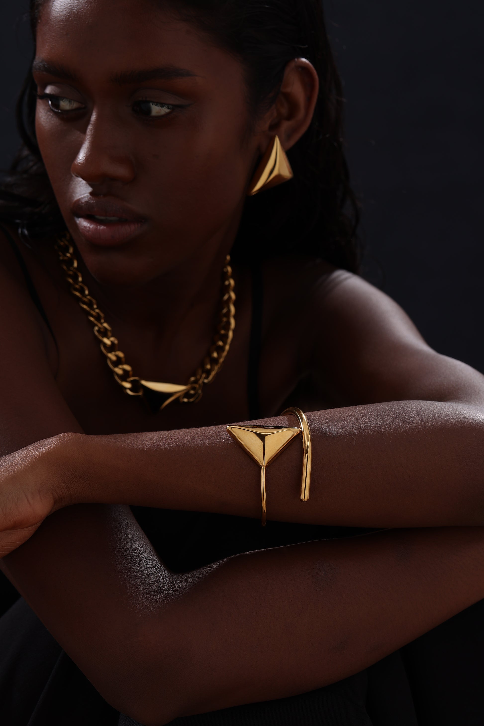 Triangle Cuff Bangle - Unisex - Bracelet - ONNNIII