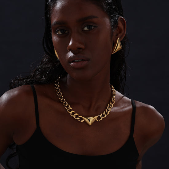 Triangle Curb Chain Necklace - Unisex - Necklace - ONNNIII