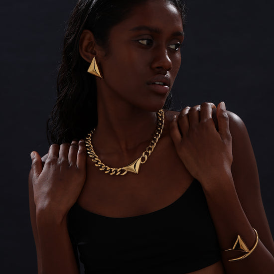 Triangle Stud Earrings - Earrings - ONNNIII