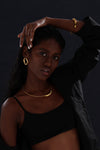 Oval Wave Stud Earrings - Earrings - ONNNIII