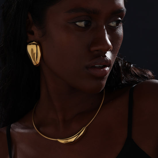 Chunky Teardrop Stud Earrings - Earrings - ONNNIII