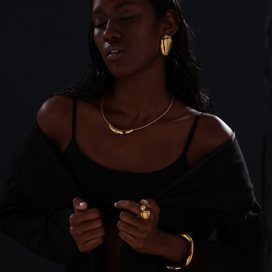 Chunky Teardrop Stud Earrings - Earrings - ONNNIII