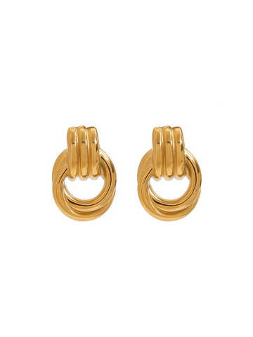 Knot Stud Earrings | Gold
