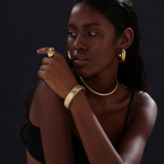 Snake Chain Choker Necklace - Unisex - Gold - Necklace - ONNNIII