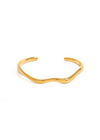 Gold bracelet on a white background
