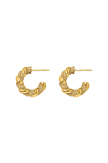 Twist Pavé Hoop Earrings