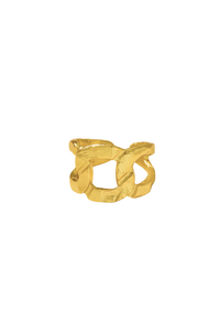 Erosion Textured Braid Open Ring